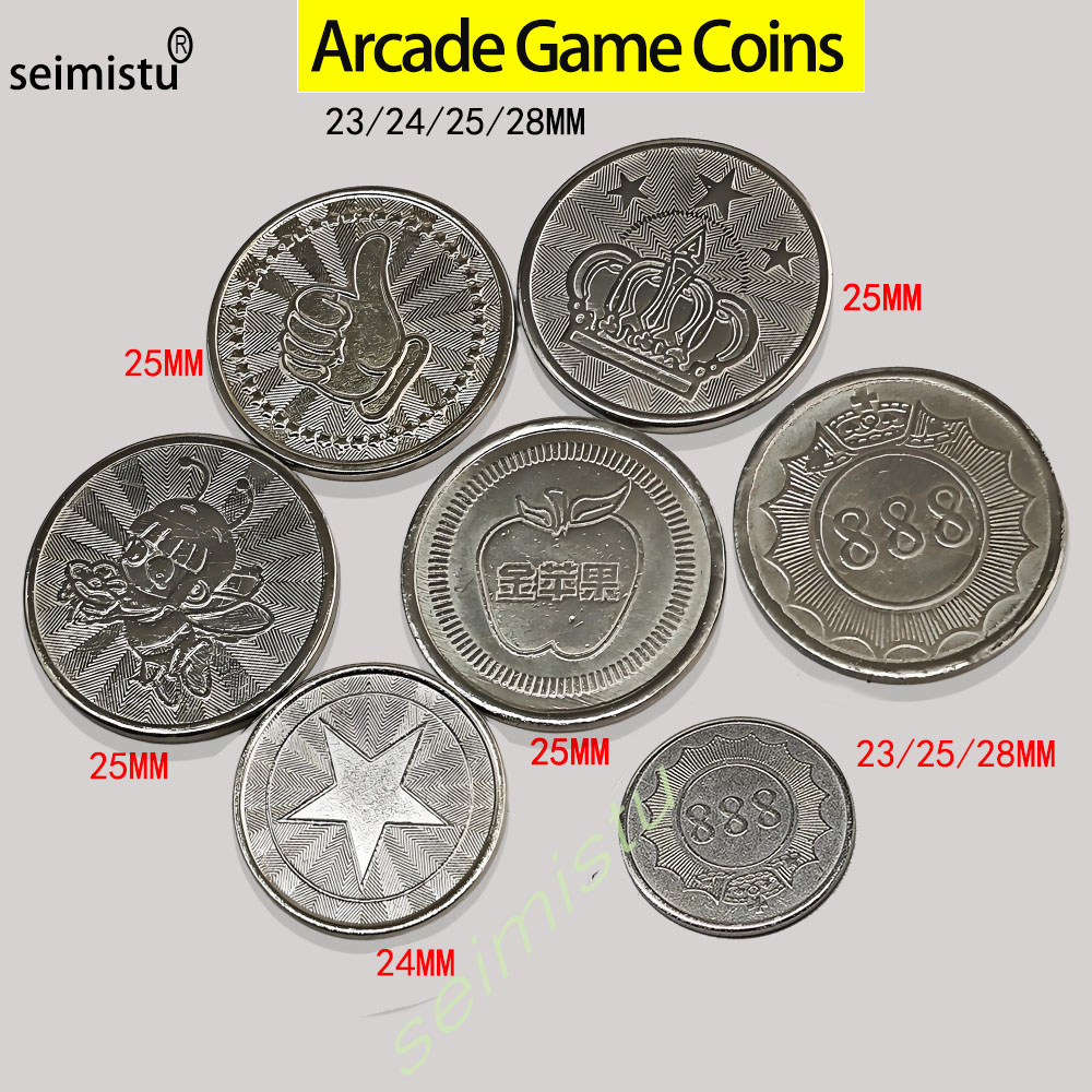 Arcade Games And Vending - 100 peças de aço inoxidável 23/24/25mm