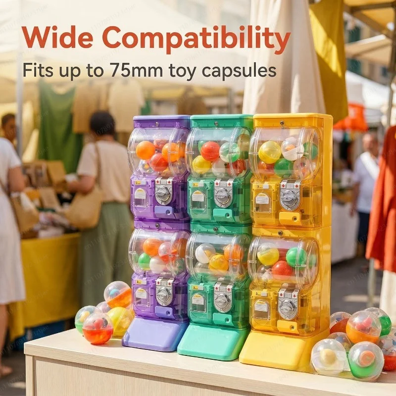 Máquina Gashapon Transparente  - Arcade Vending & Laundry Revenue avaliação e preço